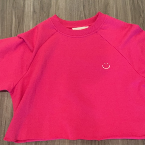 New! Spiritual Gangster Happy Izzy Crop Sweatshirt - Picture 2 of 4